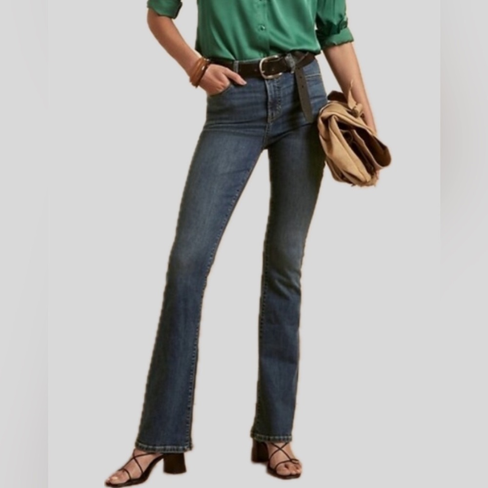 Banana Republic Women Bootcut Jeans Size 6 Medium Wash 100% Cotton Contemporary